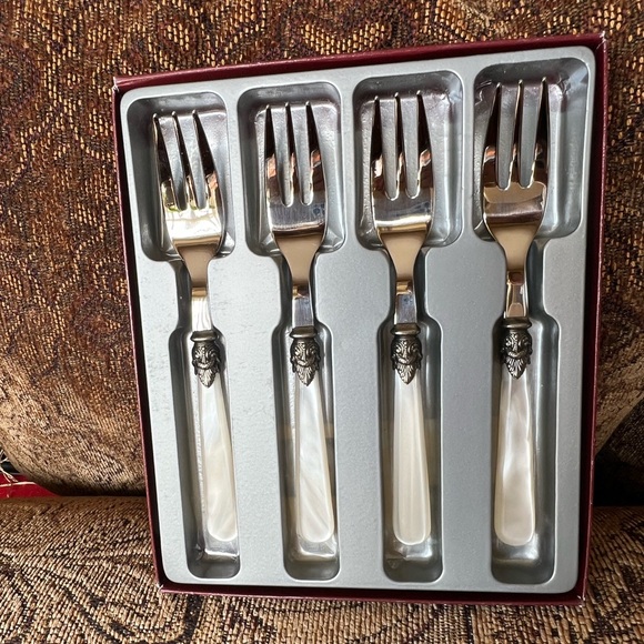 EME Italy Napoleon Cocktail/Seafood Forks 18/10 Set of 4 - Picture 2 of 13